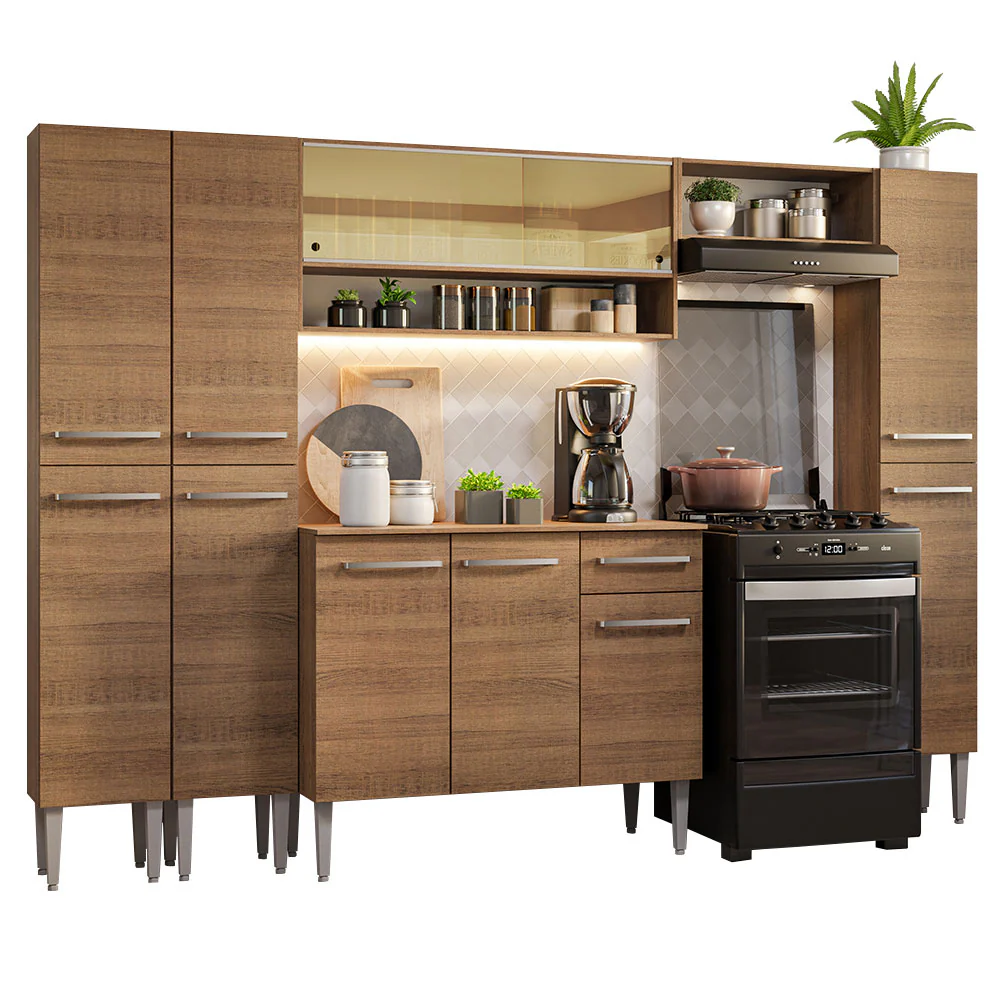Armário de Cozinha Completa 261cm Rustic Emilly Madesa 04 - Image 2