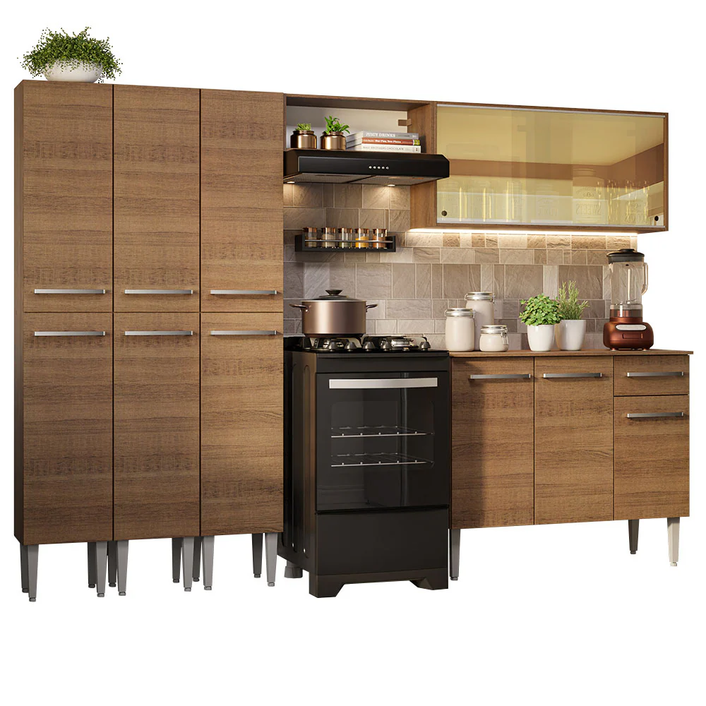 Armário de Cozinha Completa 261cm Rustic Emilly Madesa 05 - Image 2