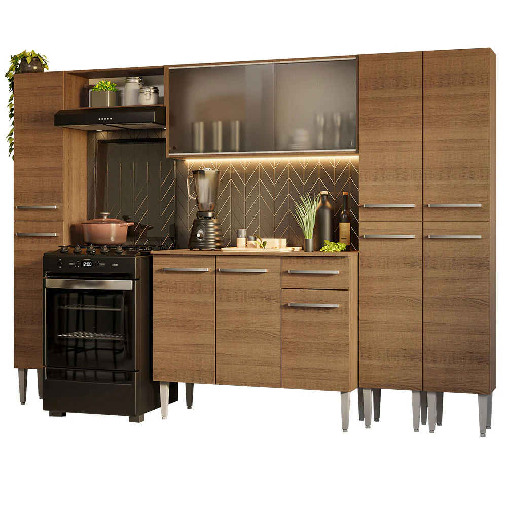 Armário de Cozinha Completa 261cm Rustic Emilly Madesa 06 - Image 2
