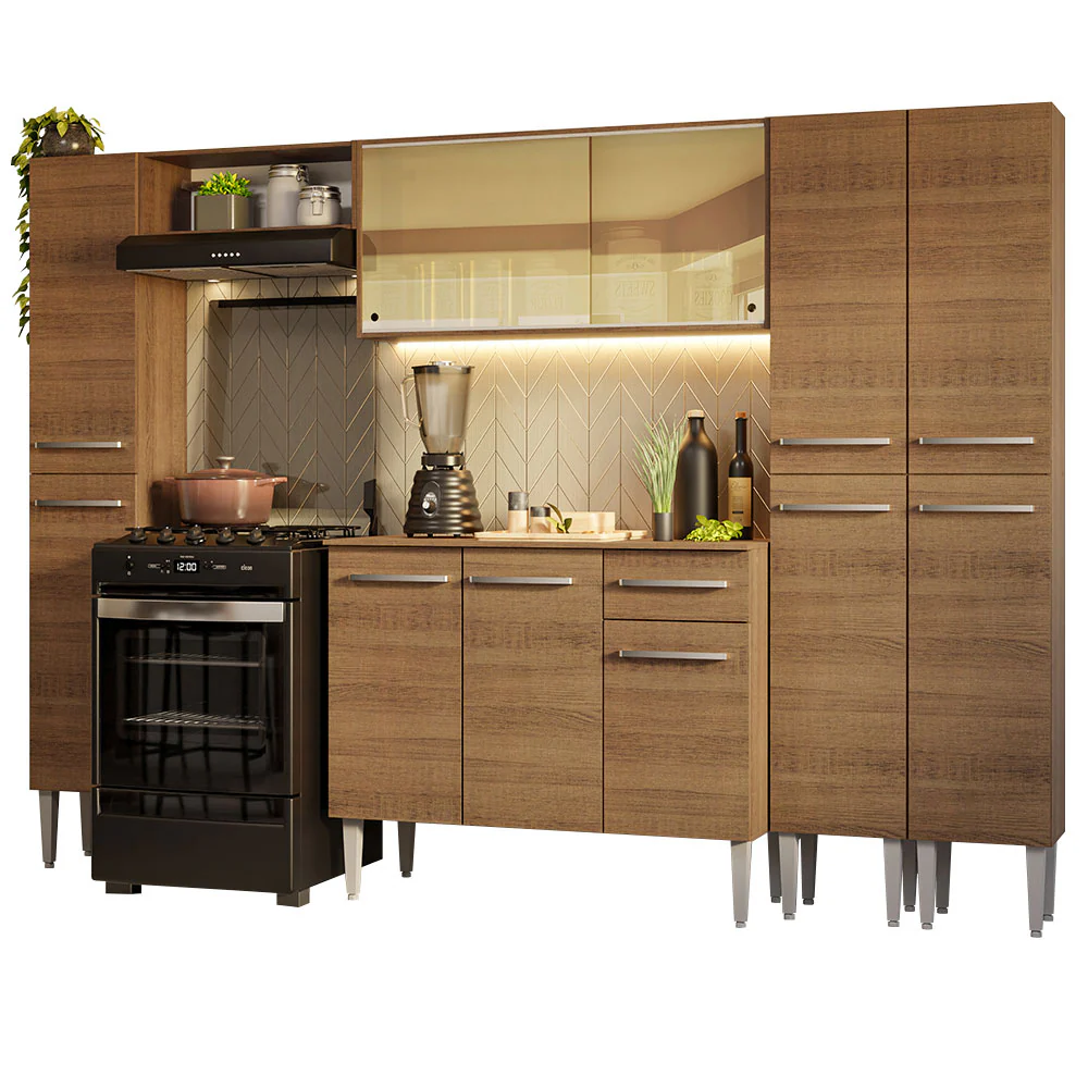 Armário de Cozinha Completa 261cm Rustic Emilly Madesa 07 - Image 2