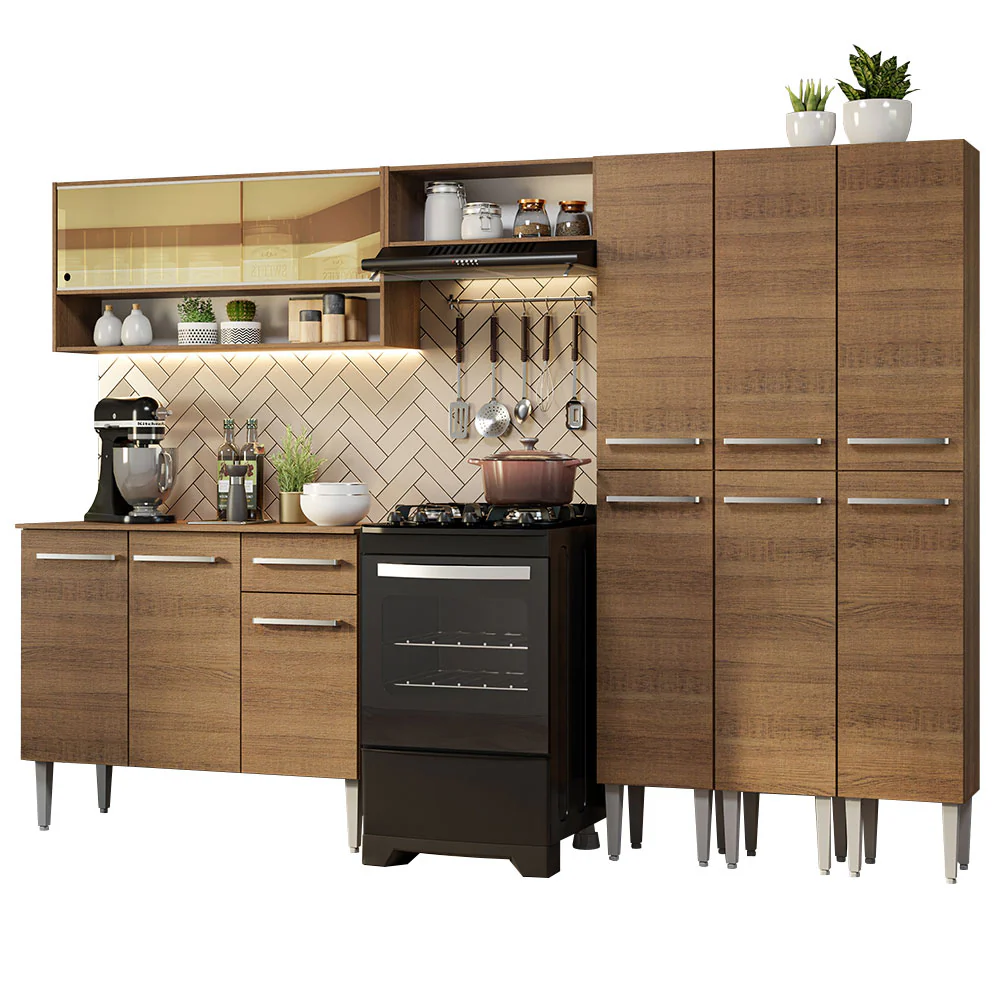 Armário de Cozinha Completa 261cm Rustic Emilly Madesa 08 - Image 2