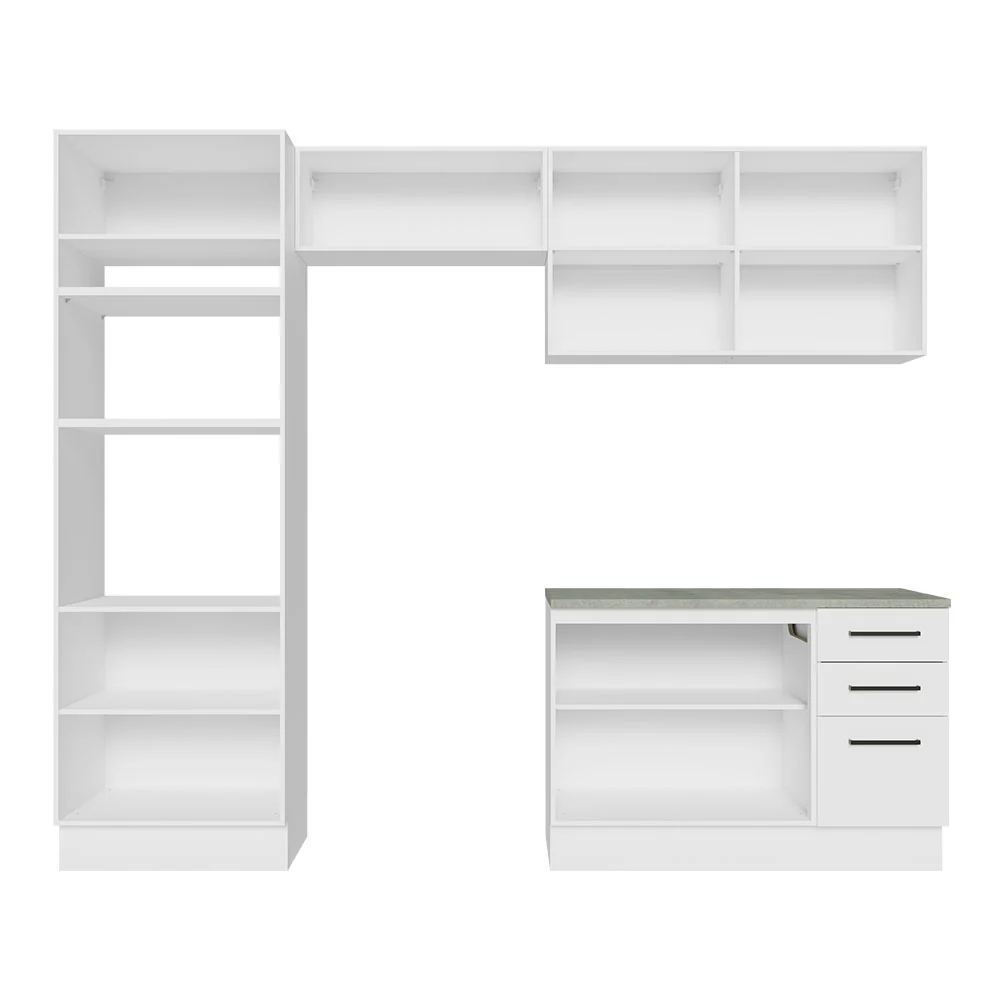 Armário de  Cozinha Completa 270cm Branco Agata Madesa 07 - Image 11
