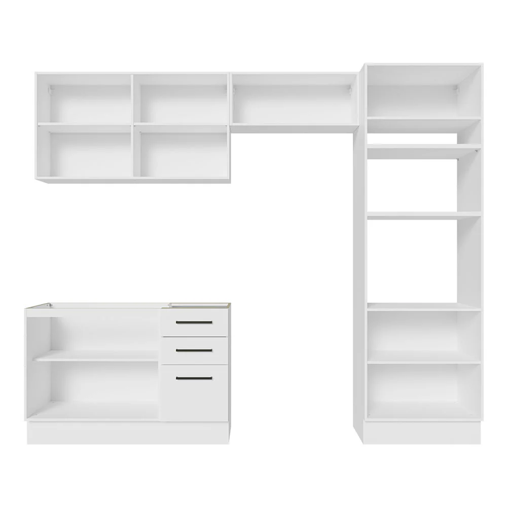 Armário de  Cozinha Completa 270cm Branco Agata Madesa 08 - Image 11