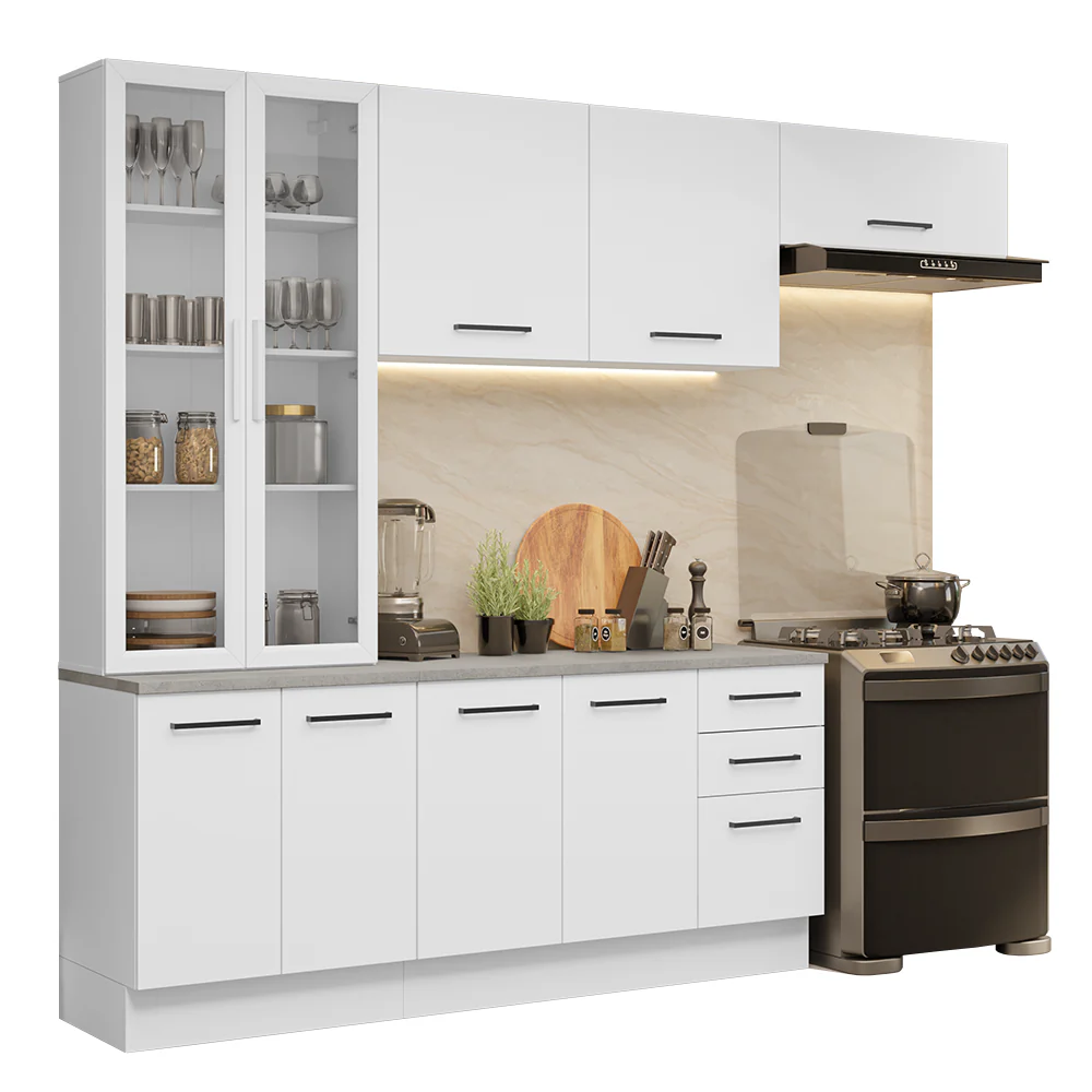 Armário de Cozinha Completa 270cm Branco Agata Madesa 11 - Image 2