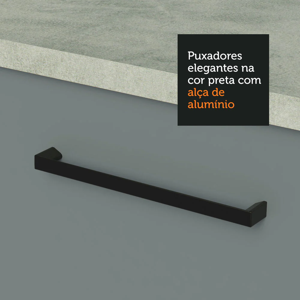 Armário de  Cozinha Completa 270cm Branco/Cinza Agata Madesa 08 - Image 6