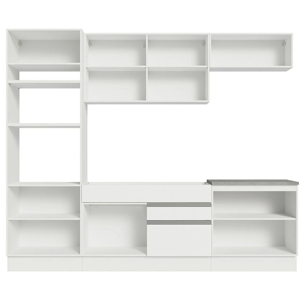 Armário de Cozinha Completa 270cm Branco Glamy Madesa 13 - Image 10