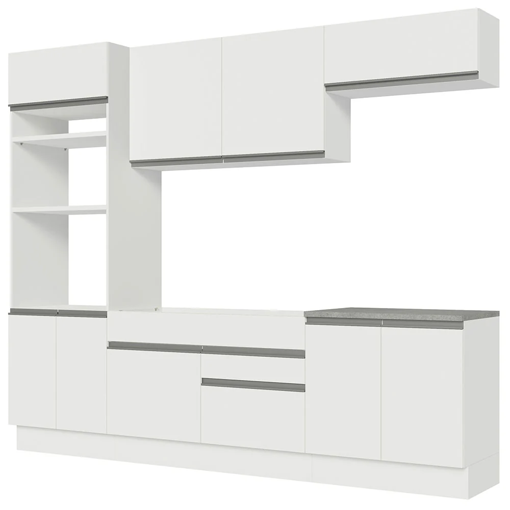 Armário de Cozinha Completa 270cm Branco Glamy Madesa 13 - Image 11