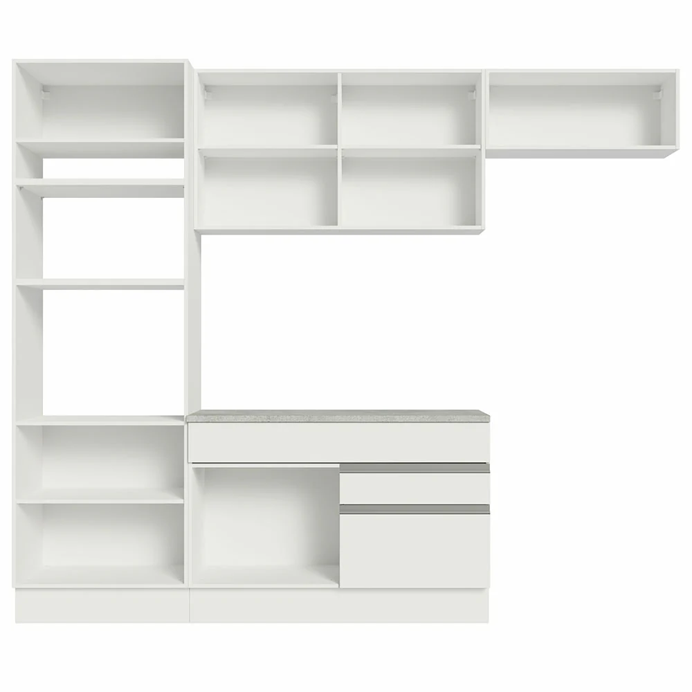 Armário de Cozinha Completa 270cm Branco Glamy Madesa 14 - Image 10