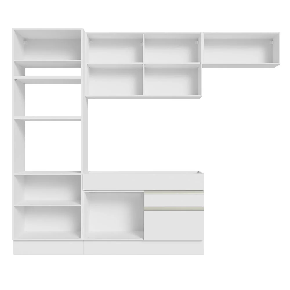 Armário de Cozinha Completa 270cm Branco Glamy Madesa 15 - Image 10