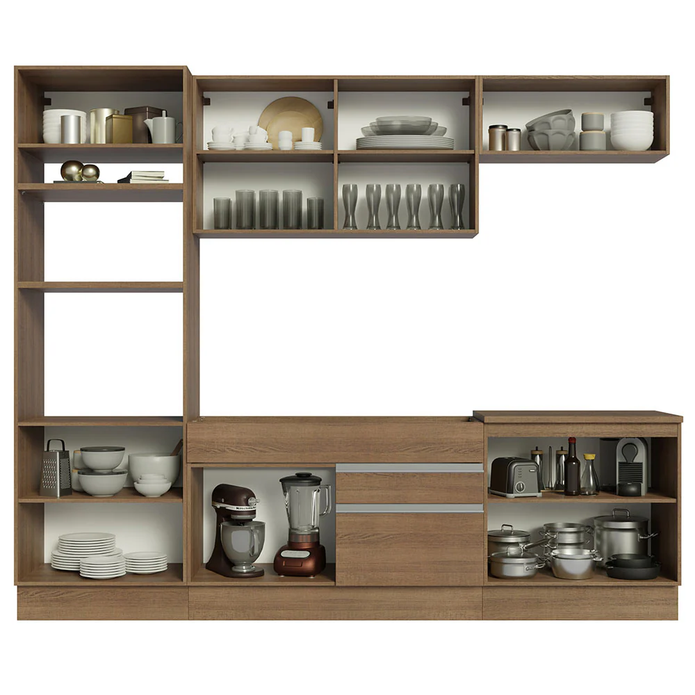 Armário de Cozinha Completa 270cm Rustic Glamy Madesa 13 - Image 12