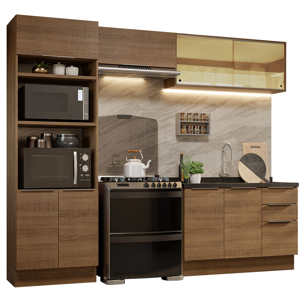 Armário de Cozinha Completa 270cm Rustic Stella Madesa 06 - Image 2