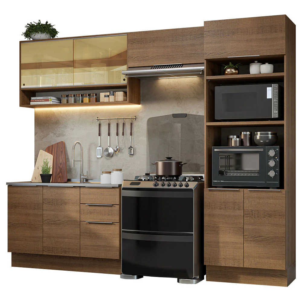 Armário de Cozinha Completa 270cm Rustic Stella Madesa 07 - Image 2