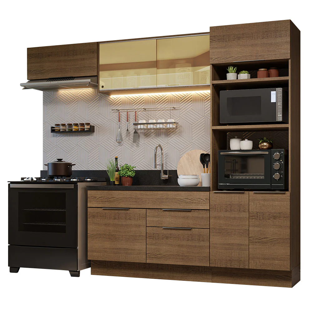 Armário de Cozinha Completa 270cm Rustic Stella Madesa 08 - Image 2