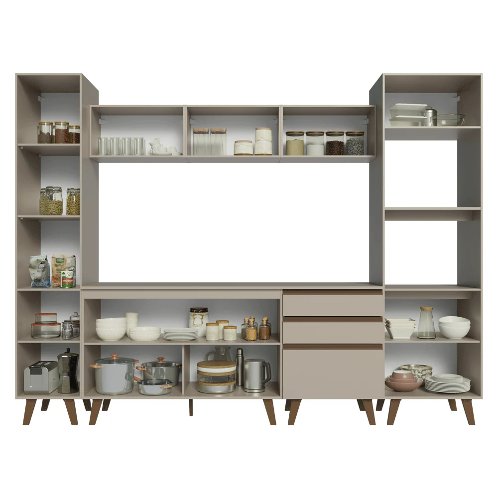 Armário de Cozinha Completa 280cm Crema Nice Madesa 01 - Image 5