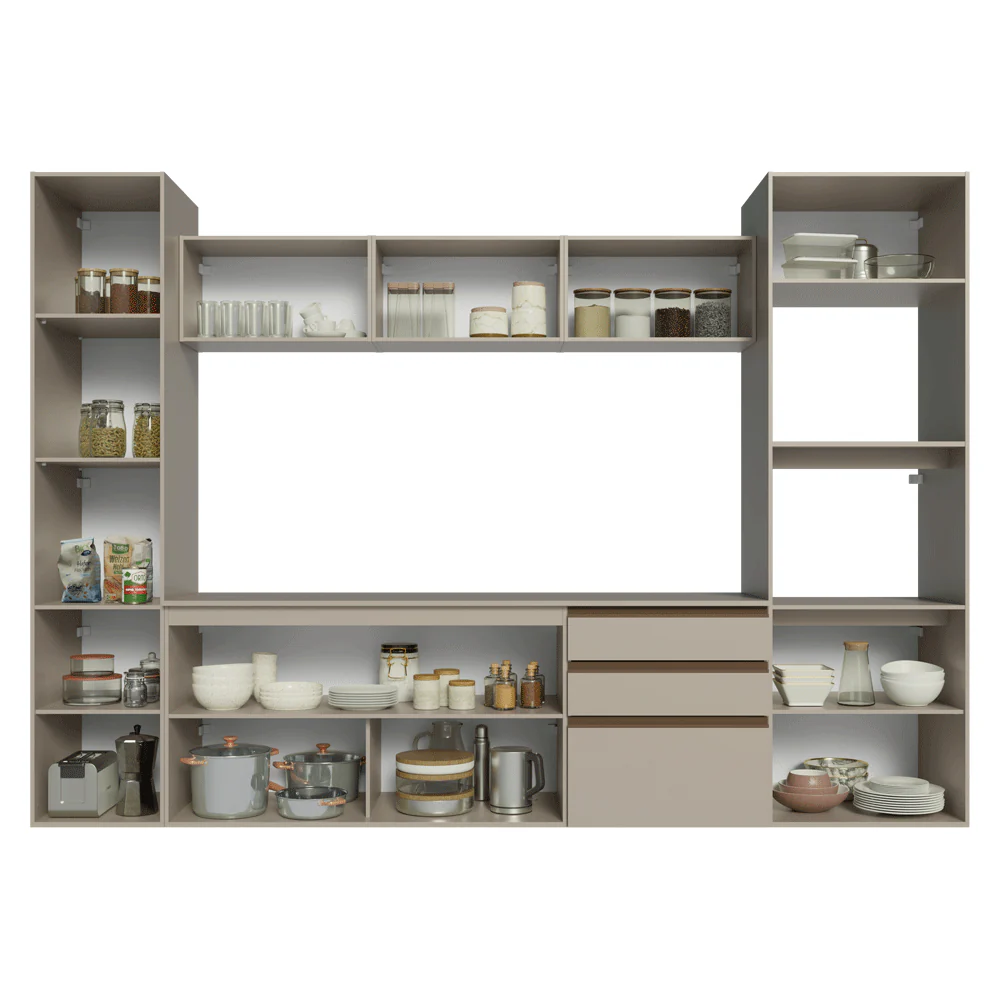 Armário de Cozinha Completa 280cm Suspensa Crema Nice Madesa 06 - Image 5