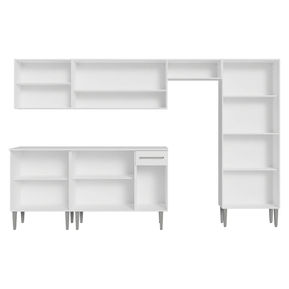 Armário de Cozinha Completa 293cm Branco Emilly Madesa 01 - Image 5
