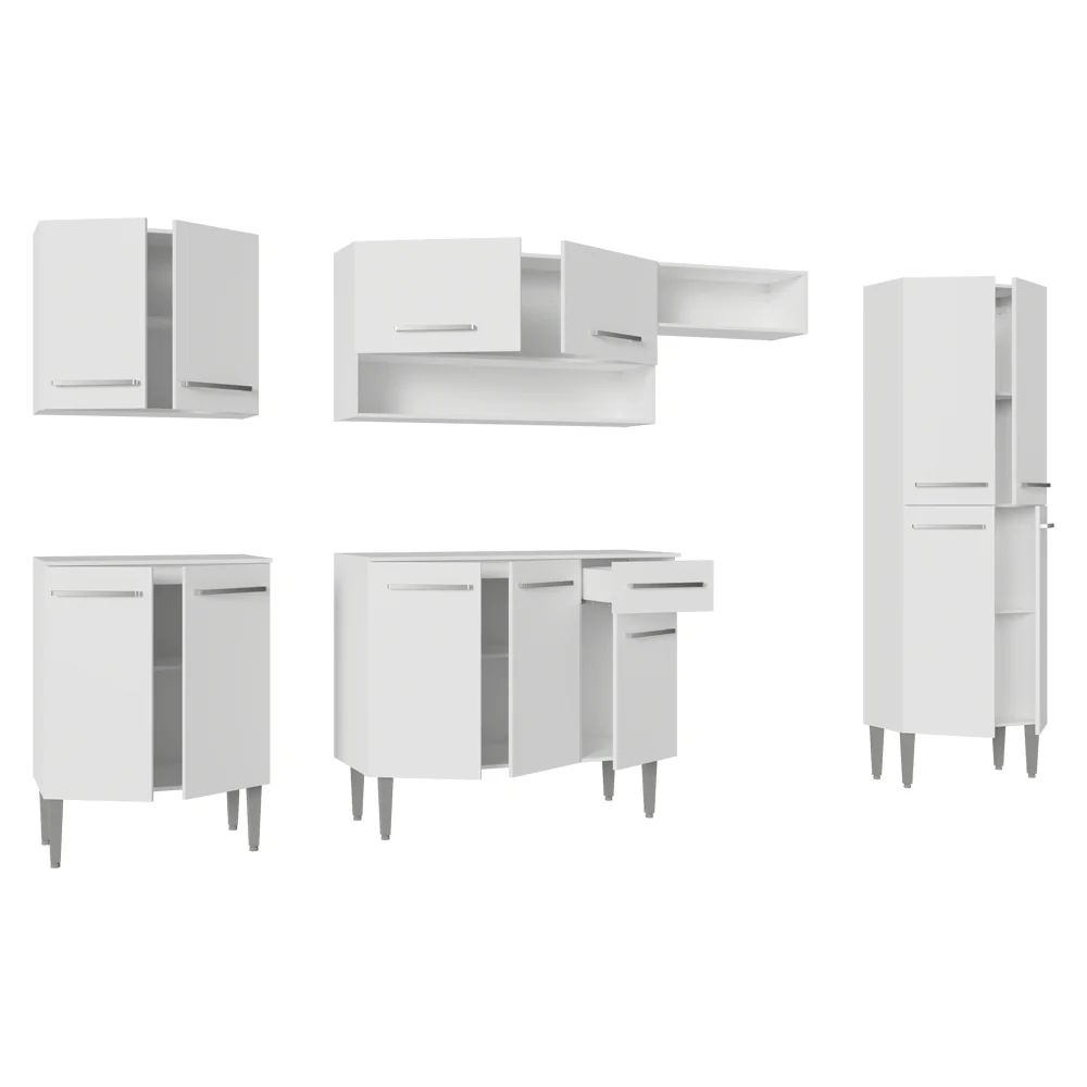 Armário de Cozinha Completa 293cm Branco Emilly Madesa 011 - Image 8