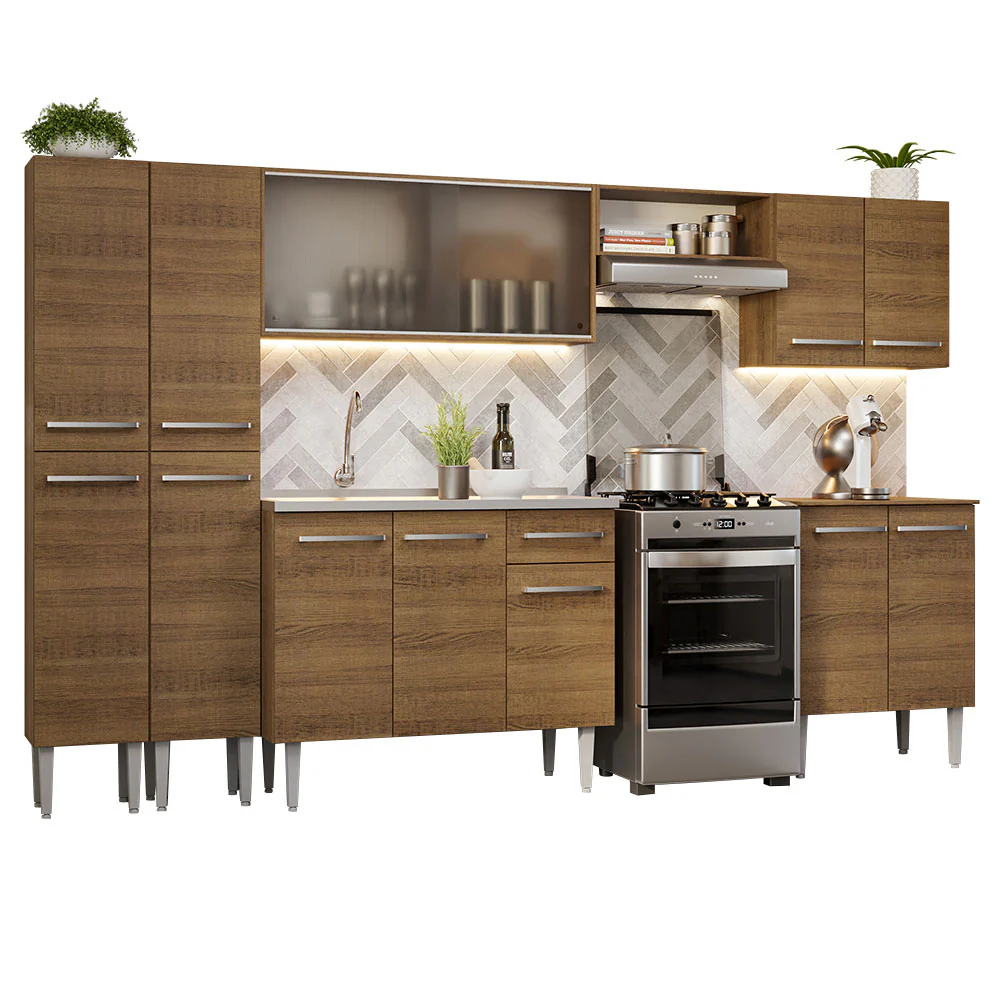 Armário de Cozinha Completa 293cm com Pia Rustic Emilly Madesa 06 - Image 2
