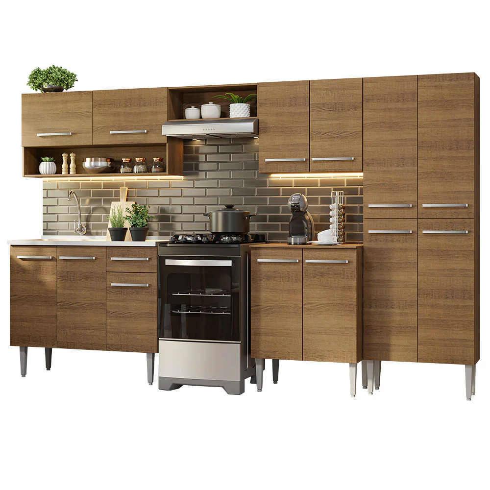 Armário de Cozinha Completa 293cm com Pia Rustic Emilly Madesa 09 - Image 2
