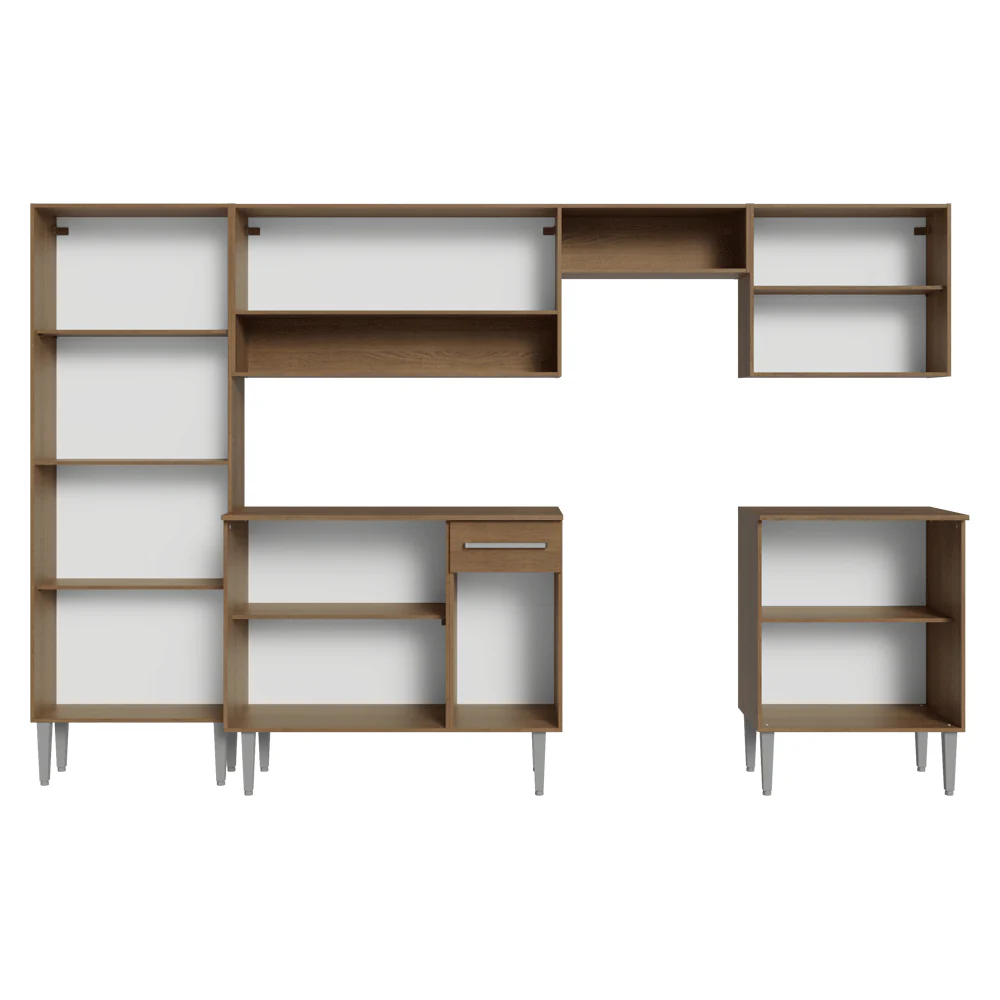 Armário de Cozinha Completa 293cm Rustic/Branco Emilly Madesa 02 - Image 5