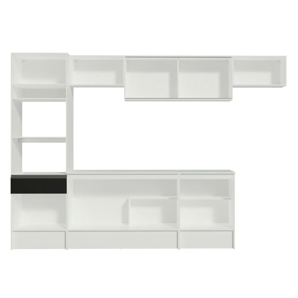 Armário de Cozinha Completa 300cm Branco/Preto Diamante Madesa 02 - Image 11