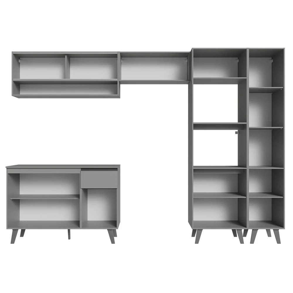 Armário de Cozinha Completa 300cm Cinza Nice Madesa 08 - Image 12