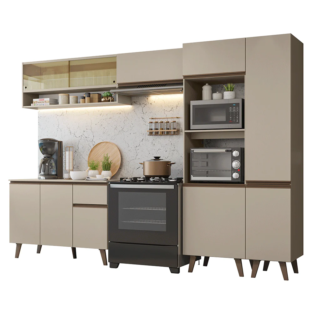 Armário de Cozinha Completa 300cm Crema Nice Madesa 09 - Image 2