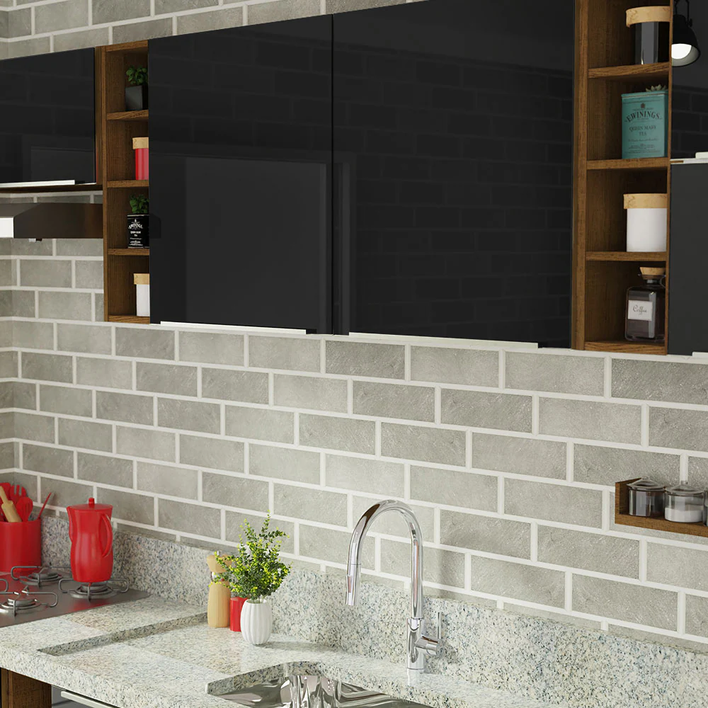 Armário de Cozinha Completa 300 x 60 cm Rustic/Preto Lux da Sabrina Madesa - Image 12