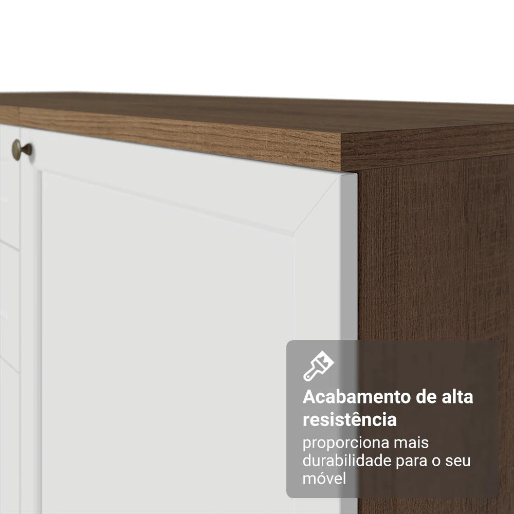Armário de Cozinha Completa 310 cm Rustic/Branco Vik Madesa 01 - Image 9