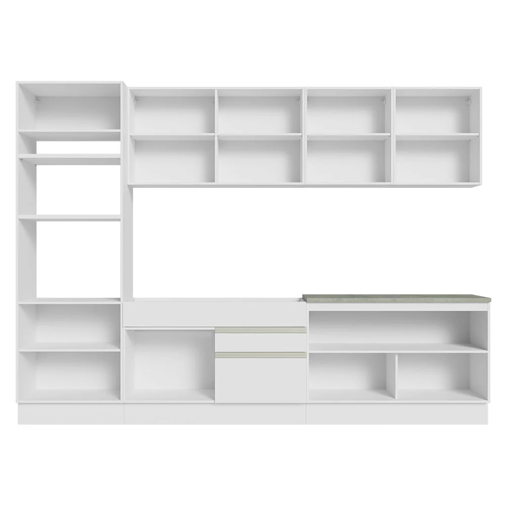 Armário de Cozinha Completa 310cm Branco Glamy Madesa 02 - Image 11