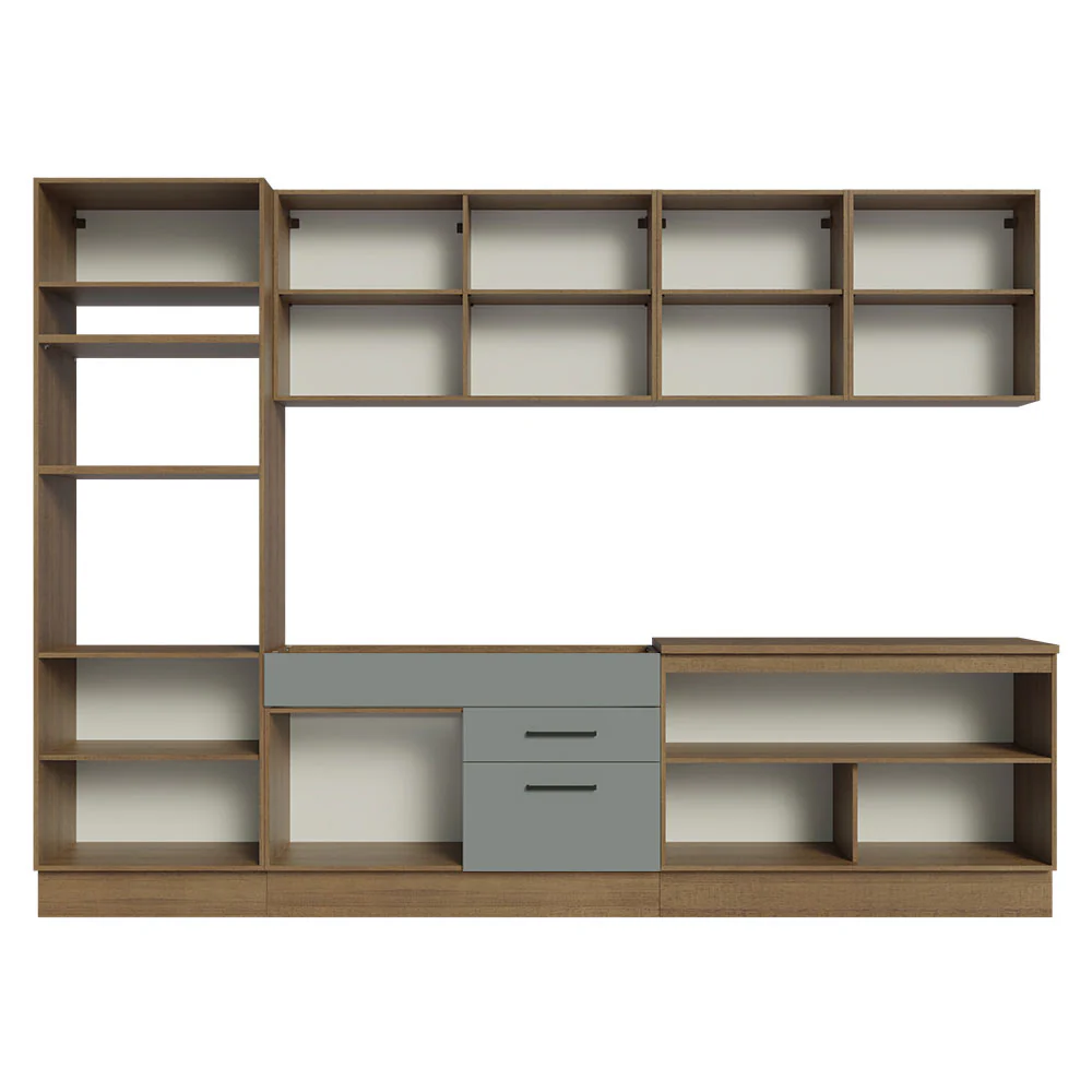 Armário de Cozinha Completa 310cm Rustic/Cinza Agata Madesa 02 - Image 12