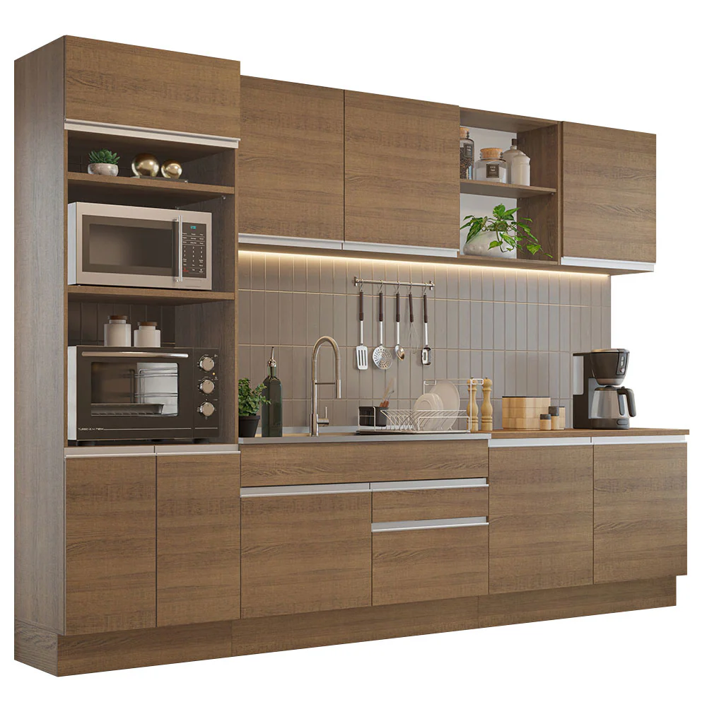 Armário de Cozinha Completa 310cm Rustic Glamy Madesa 02 - Image 2