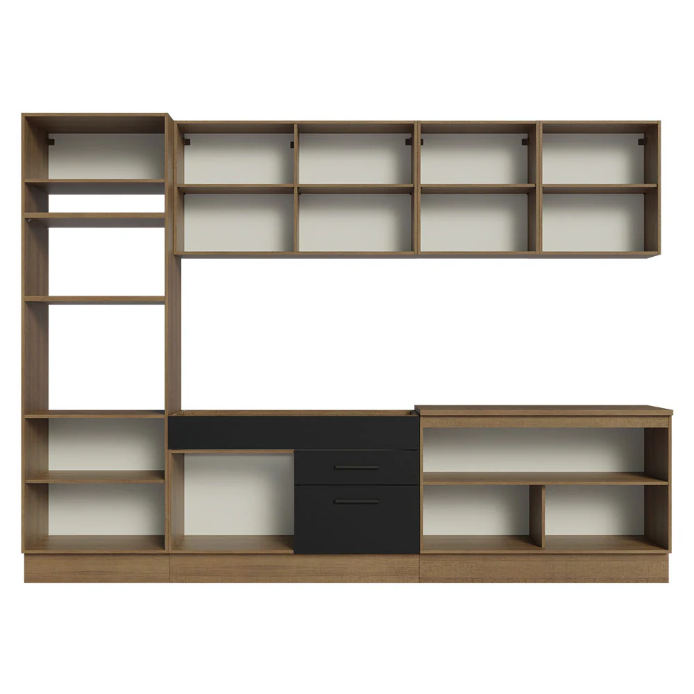 Armário de Cozinha Completa 310cm Rustic/Preto Agata Madesa 02 - Image 12