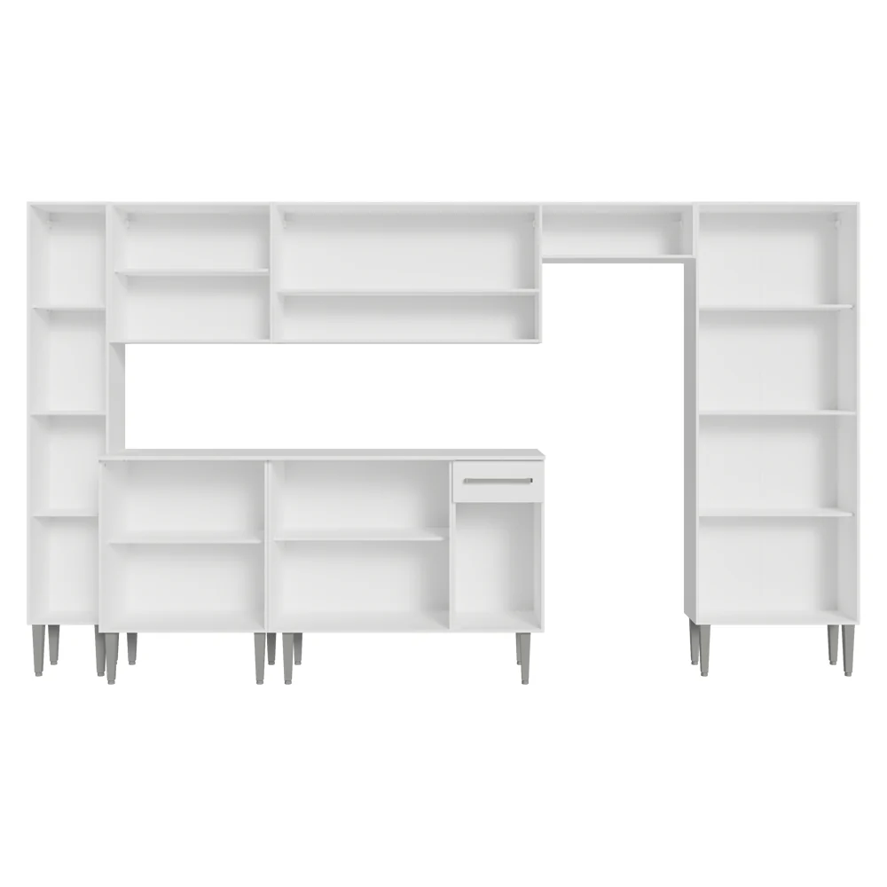 Armário de Cozinha Completa 325cm Branco Emilly Madesa 06 - Image 5