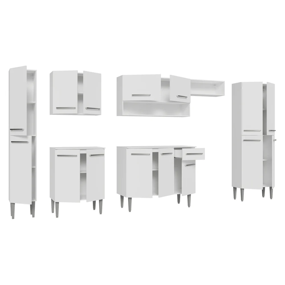 Armário de Cozinha Completa 325cm Branco Emilly Madesa 07 - Image 8