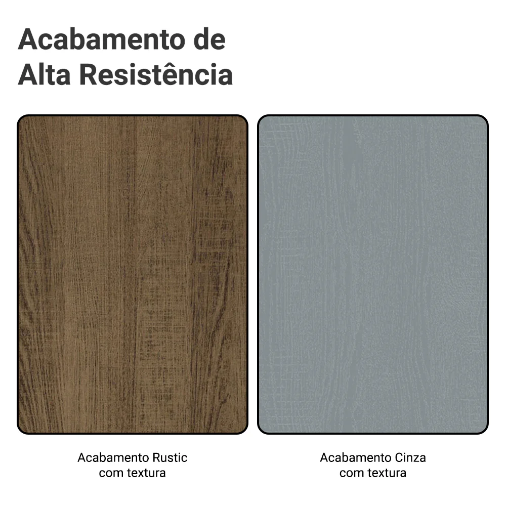 Armário de Cozinha Completa 325cm Cinza/Rustic Emilly Madesa 02 - Image 9