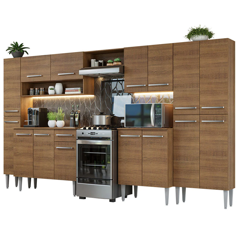 Armário de Cozinha Completa 325cm Rustic Emilly  Madesa 02 - Image 2