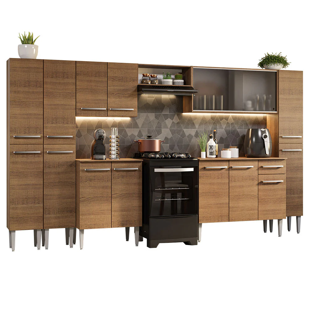 Armário de Cozinha Completa 325cm Rustic Emilly Madesa 03 - Image 2