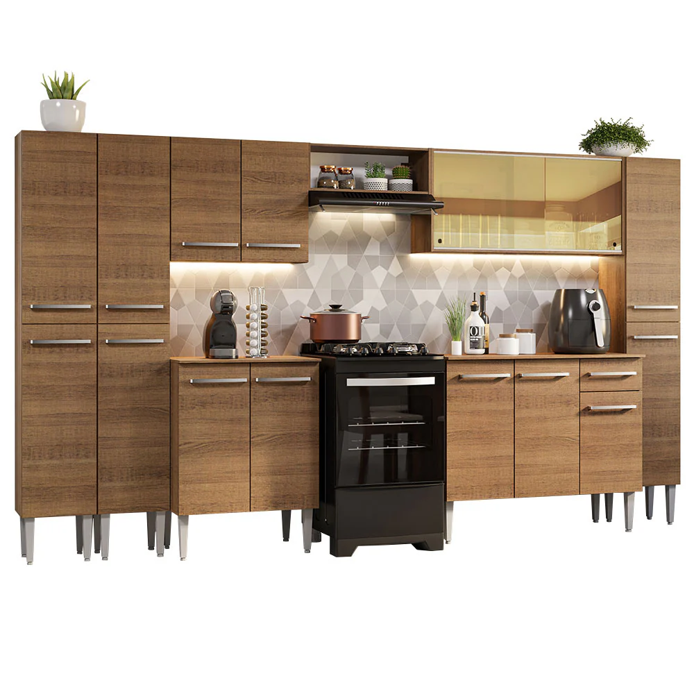 Armário de Cozinha Completa 325cm Rustic Emilly Madesa 04 - Image 2
