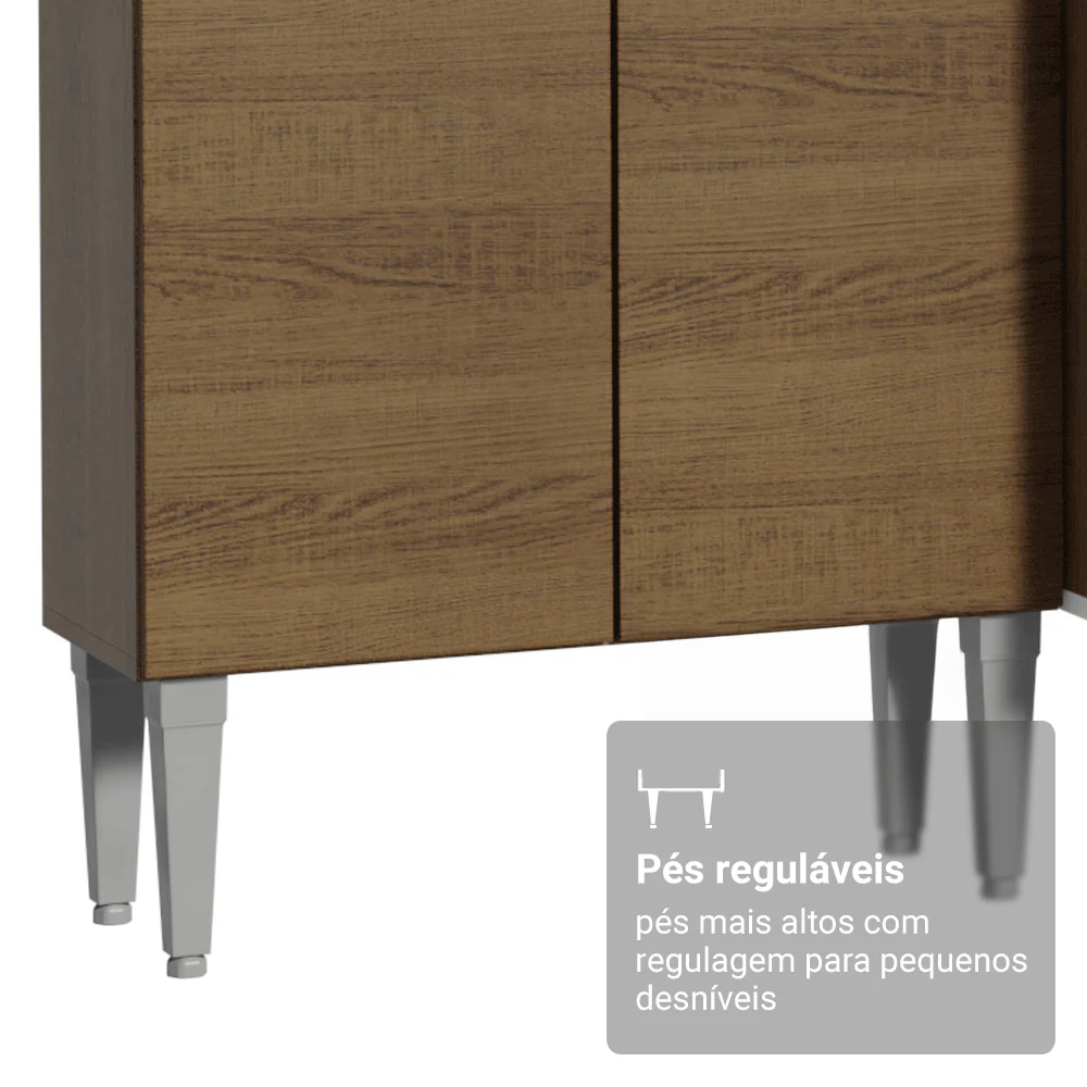 Armário de Cozinha Completa 325cm Rustic Emilly Madesa 07 - Image 7