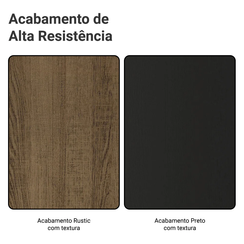 Armário de Cozinha Completa 325cm Rustic/Preto Emilly Madesa 02 - Image 9