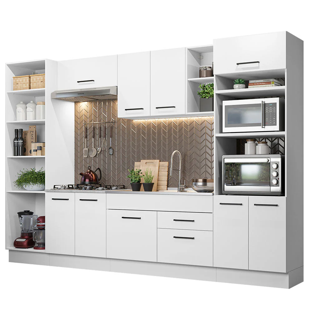 Armário de Cozinha Completa 330cm Branco Agata Madesa 02 - Image 2