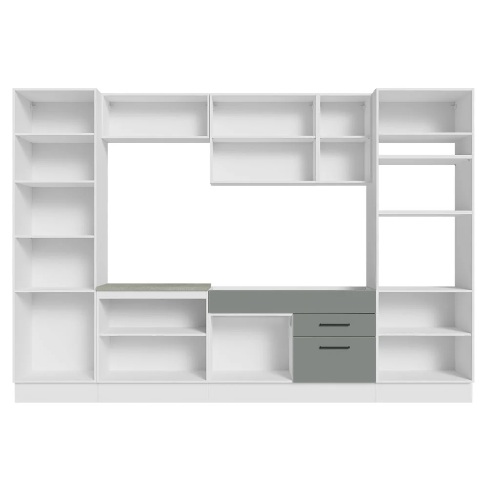 Armário de Cozinha Completa 330cm Branco/Cinza Agata Madesa 02 - Image 12