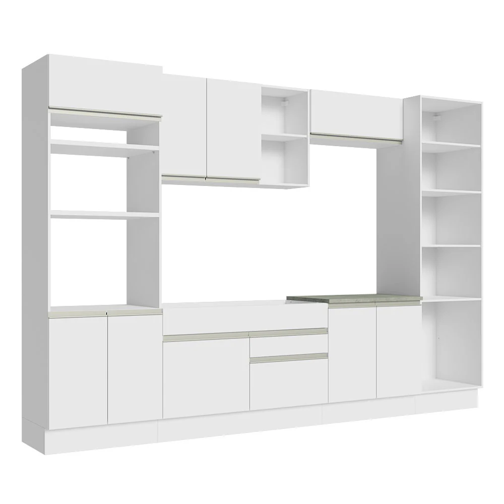 Armário de Cozinha Completa 330cm Branco Glamy Madesa 03 - Image 11