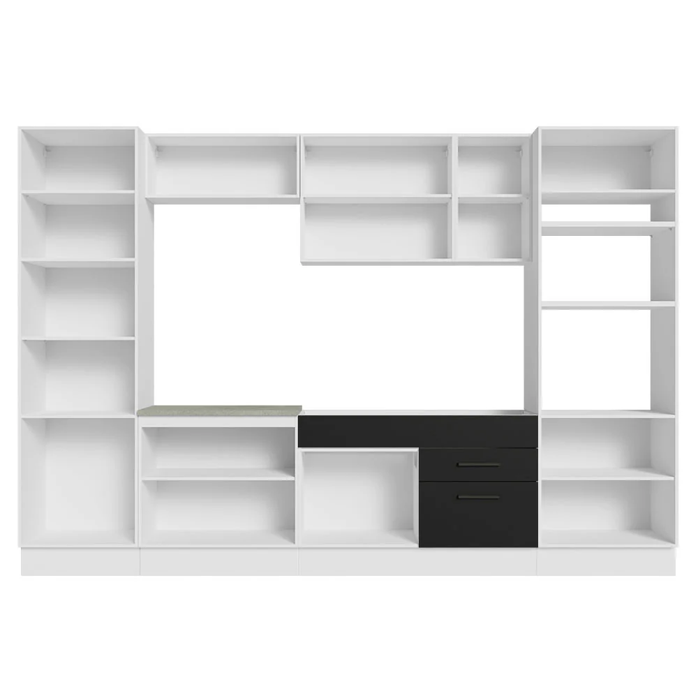 Armário de Cozinha Completa 330cm Branco/Preto Agata Madesa 02 - Image 12