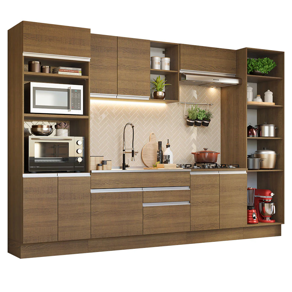 Armário de Cozinha Completa 330cm Rustic Glamy Madesa 03 - Image 2