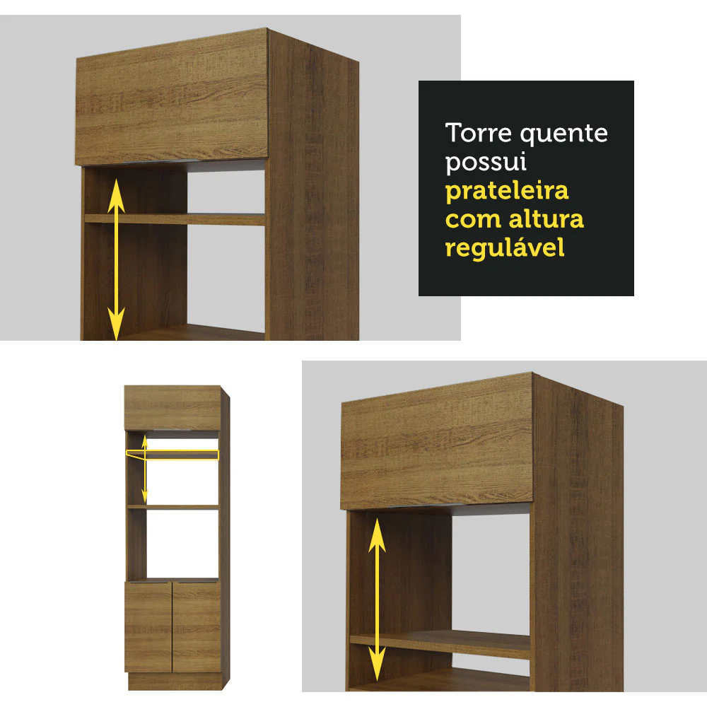 Armário de Cozinha Completa 330cm Rustic Stella Madesa 07 - Image 9