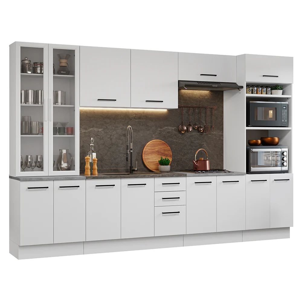 Armário de Cozinha Completa 340cm Branco Agata Madesa 01 - Image 2