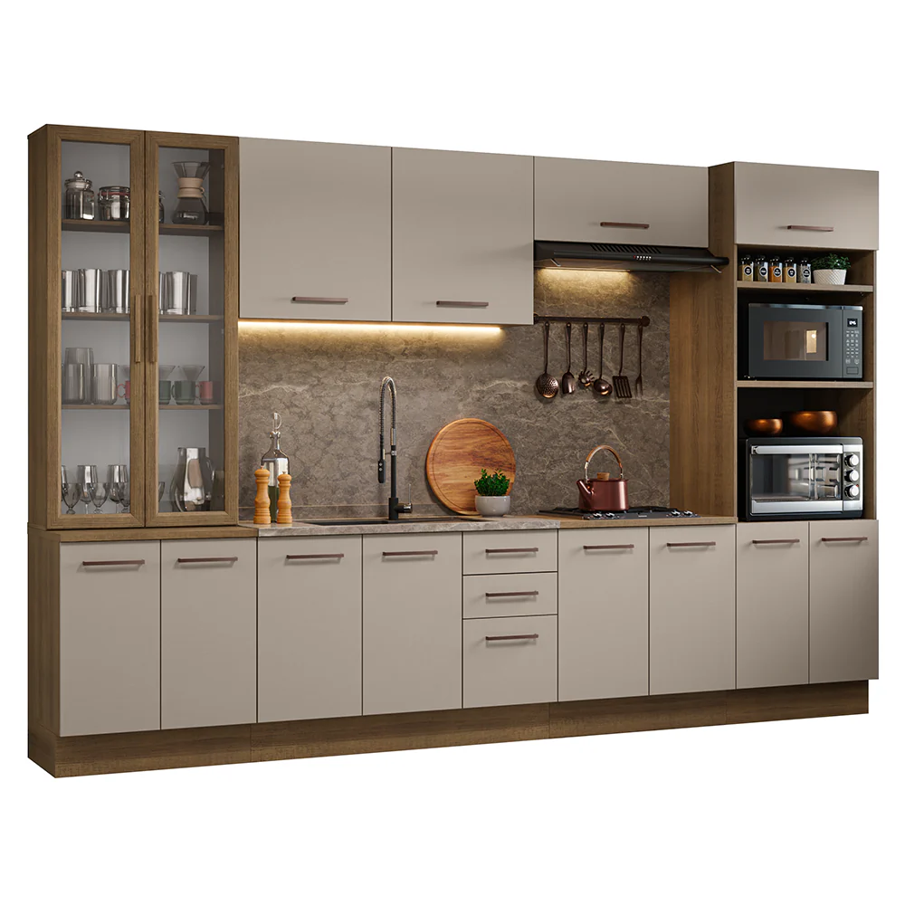 Armário de Cozinha Completa 340cm Rustic/Crema Agata Madesa 01 - Image 2