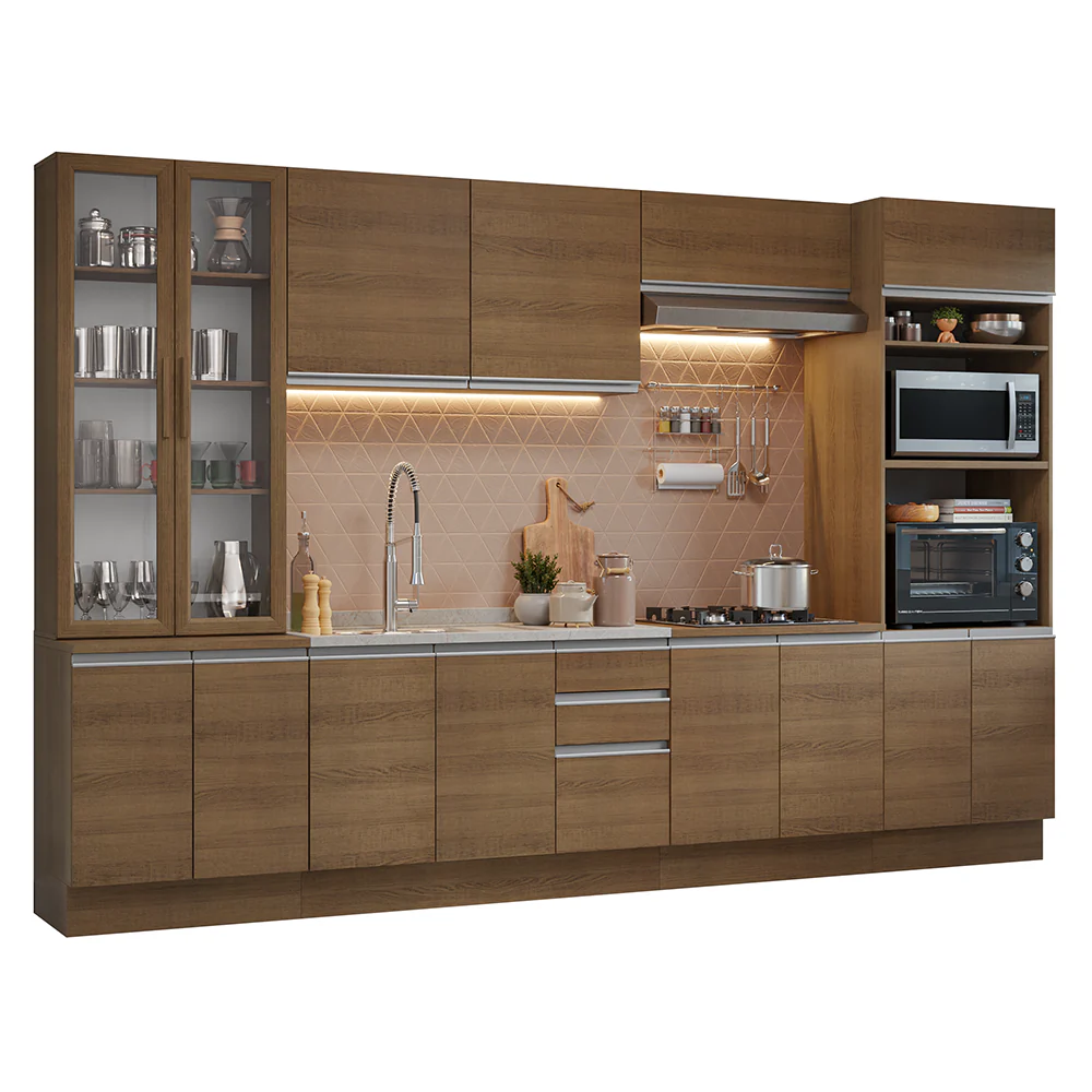 Armário de Cozinha Completa 340cm Rustic Glamy Madesa 01 - Image 2